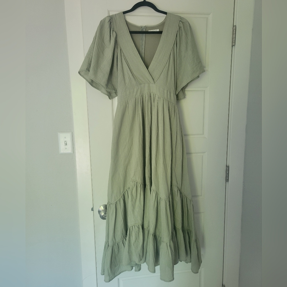 Neuflora Arabella Dress Sage Green Prairie